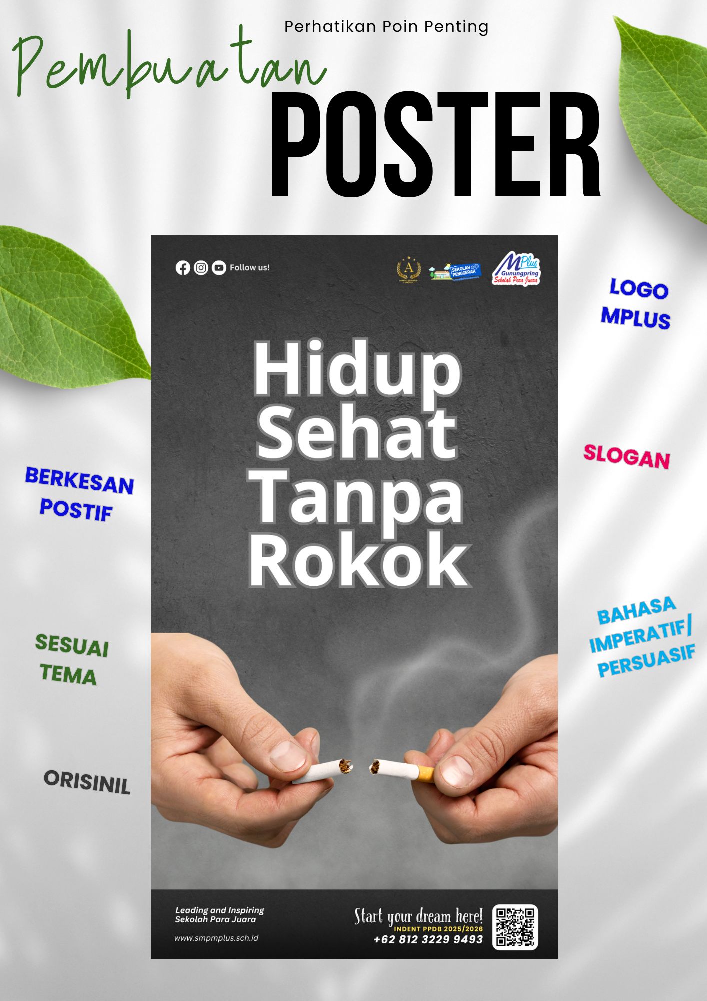 POSTER ANTI ROKOK – SMP MPlus Gunungpring